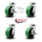 Service Caster 8'' Heavy Duty Green Poly on Cast Iron Caster Set 2 Swivel Lock 2 Brakes, 4PK CRAN-SCC-KP92S830-PUR-GB-BSL-2-SLB-2 - alternate 5